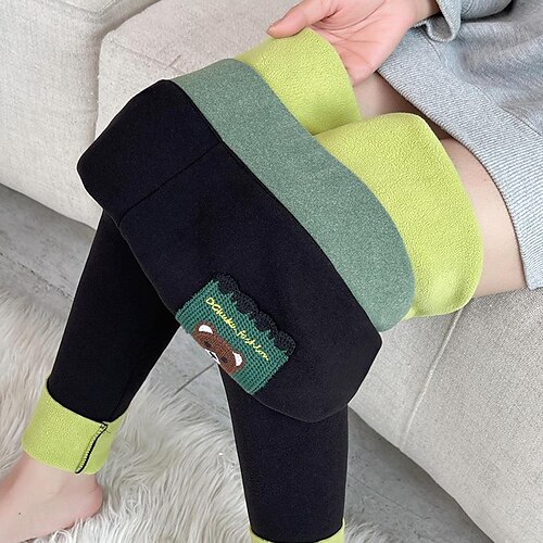 

Women's Fleece Pants Leggings Cotton Blend Fleece lined Grey Black High Waist Casual Office Vacation High Cut High Elasticity Full Length Thermal Warm S M L XL 2XL