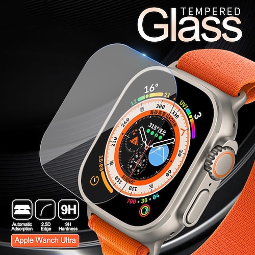 

2 pcs Tempered Glass for Apple Watch Ultra 49mm Screen Protector Anti-Scratch for Apple Watch 8 Pro 49mm Smartwatch