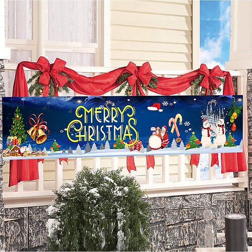 

Merry Christmas Banner, Outdoor Christmas Banner Decorations, Xmas Outdoor & Indoor Hanging Decor, Christmas Holidays Party Decor Supplies 30050cm (10ft18.9 Inch)