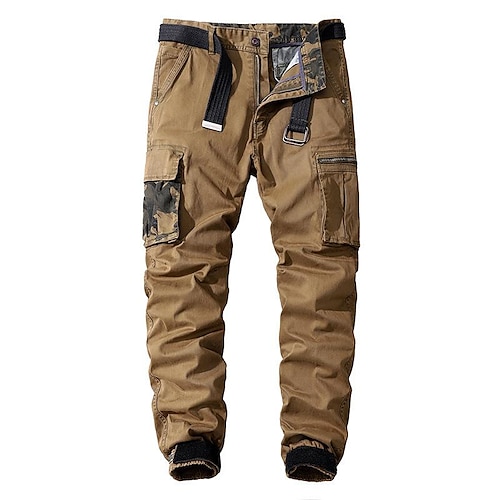 

Men's Cargo Pants Trousers Work Pants Multi Pocket Solid Colored Comfort Breathable Casual Daily Streetwear Cotton Blend Sports Fashion Black Army Green Micro-elastic