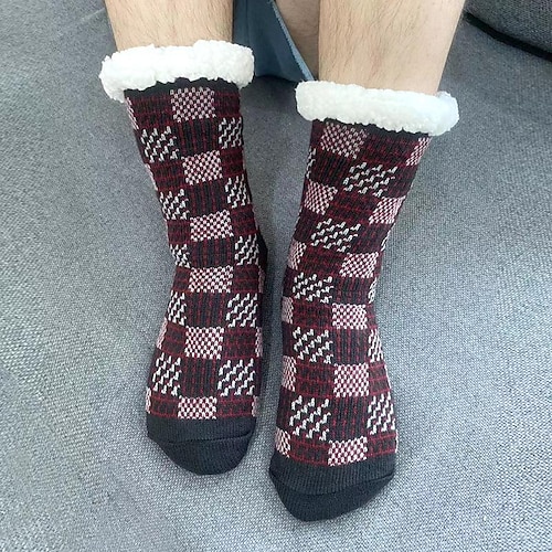 

Stricksocken Push für Damen Herren, warme weiche flauschige Socken dicke kuschelige Socke Winter Weihnachtssocken für Damen 6 oder 5 Paar