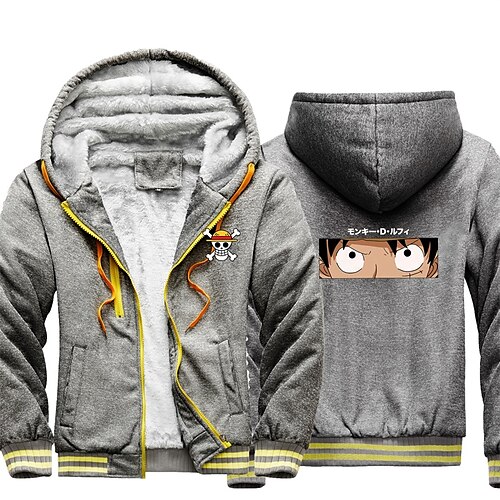 

Inspired by One Piece Monkey D. Luffy Cartoon Manga Outerwear Anime Graphic Outerwear For Men's Women's Unisex Adults' Hot Stamping 100% Polyester Casual Daily