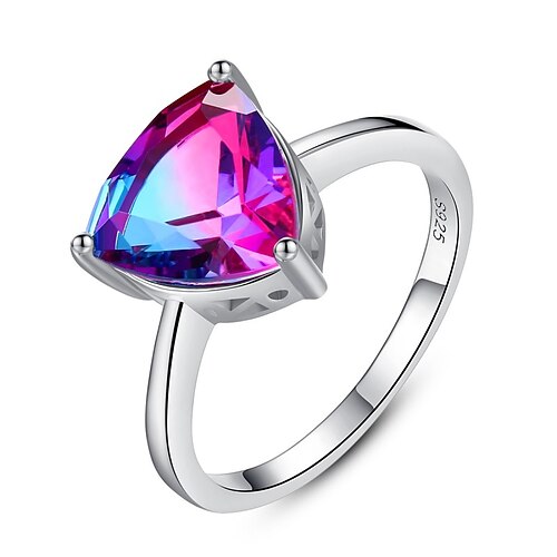 

Ring Party Classic Rainbow S925 Sterling Silver Precious Stylish Simple 1PC Synthetic Diamond / Women's