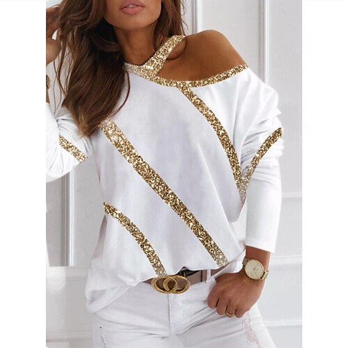 

Women's T shirt Tee Solid Colored V Neck Blue White Black Clothing Apparel
