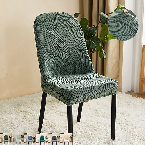 

Dining Chair Cover Stretch Chair Seat Slipcover Elastic Chair Protector Anti-Cat Scratch For Dining Party Hotel Wedding Soft Washable