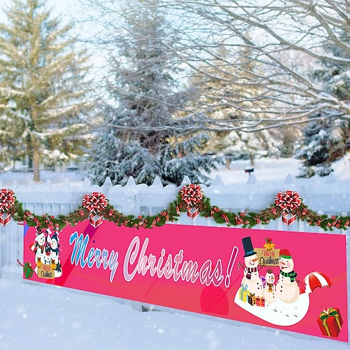 

Merry Christmas Banner, Outdoor Christmas Banner Decorations, Xmas Outdoor & Indoor Hanging Decor, Christmas Holidays Party Decor Supplies 30050cm (10ft18.9 Inch)