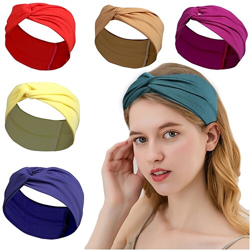 

HeadBand Sports Chinlon Spandex Lycra Yoga Fitness Gym Workout Portable Stretchy Durable Breathable Quick Dry For Women Head