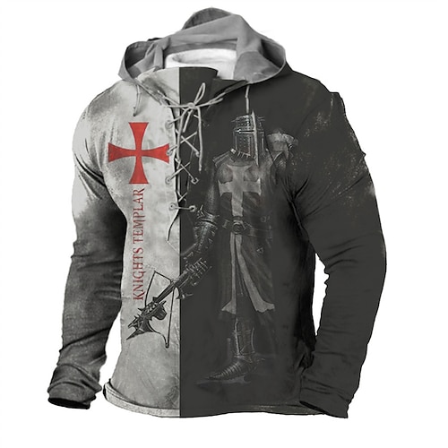 

Men's Unisex Pullover Hoodie Sweatshirt Pullover Black Hooded Graphic Prints Cross Lace up Print Casual Daily Sports 3D Print Streetwear Designer Casual Clothing Apparel Hoodies Sweatshirts Long