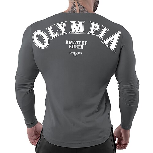 

Men's Workout Shirt Running Shirt Patchwork Long Sleeve Top Athletic Athleisure Winter Breathable Quick Dry Soft Running Jogging Training Sportswear Activewear Black Pink Dark Gray