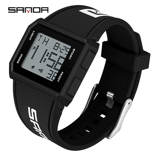 

SANDA Digital Watch for Men Digital Digital Sporty Fashion Stylish Minimalist Waterproof Calendar Alarm Clock ABS Silicone Classic Theme Fashion