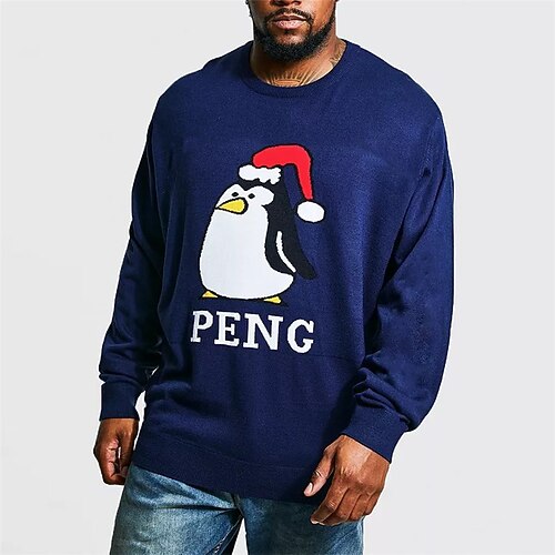 

Men's Plus Size Pullover Sweatshirt Big and Tall Graphic Crew Neck Long Sleeve Spring & Fall Basic Fashion Streetwear Comfortable Casual Sports Tops
