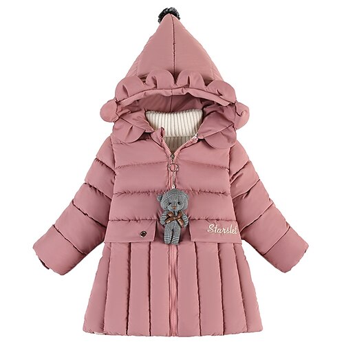 

Bambino (1-4 anni) Da ragazza Giubbino e cappotto Tinta unica Attivo Esterno Cotone Cappotto Capispalla 3-7 anni Inverno Rosa Blu reale Rosso