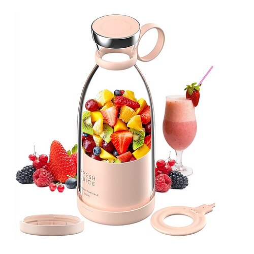 

Household mini portable wireless rechargeable electric fruit blender