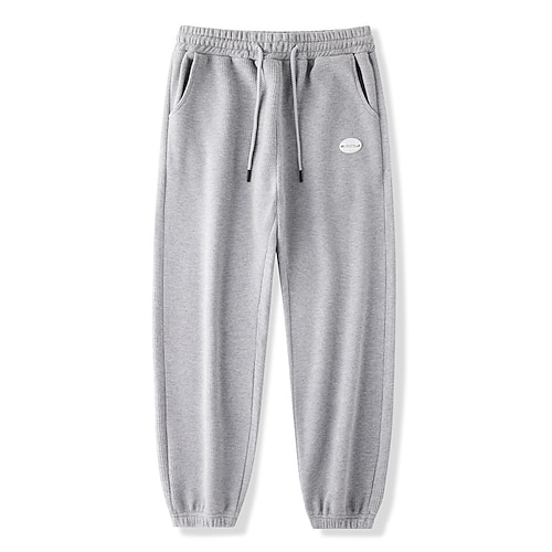 

Men's Sweatpants Trousers Pocket Letter Sports Daily Leisure Sports Going out Streetwear Athleisure Gray White Micro-elastic