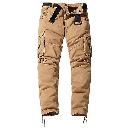 

Men's Cargo Pants Trousers Work Pants Leg Drawstring Multi Pocket Solid Colored Comfort Breathable Casual Daily Streetwear Cotton Blend Sports Fashion ArmyGreen Black Micro-elastic