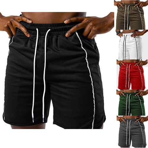 

shorts ativos masculinos 5'' board shorts finos shorts de corrida com cordão elástico na cintura cor sólida curta casual diário moda praia streetwear verde preto micro-elástico