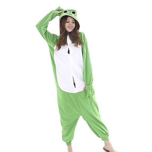 

Women's Winter Loungewear Kigurumi Pajamas Onesies Jumpsuits Animal Cartoon Comfort Funny Soft Home FallVacation Cotton Warm Hoodie Long Sleeve Pocket Hoodie Fall Green / Flannel / Pjs / Sweet