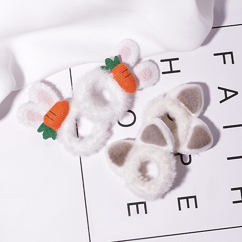 

2 Pieces Toddler Girls' Sweet Daily Cat Cat / Rabbit Sexy Hair Accessories Beige / White