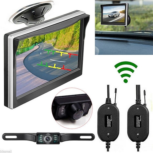

ksj-500 5 inch LCD Digital Screen 800 x 600 1/4 inch color CMOS Wireless 170 Degree 5 inch Car Rear View Kit LCD Screen / Brightness adjustment / AHD for Car Reversing camera