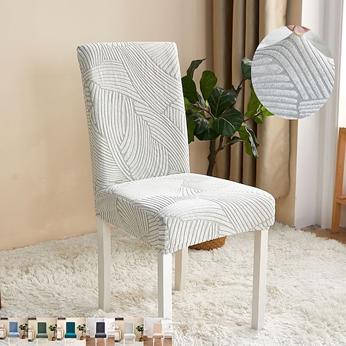 

2 Pcs Stretch Kitchen Chair Cover Slipcover for Dinning Party Elastic Anti-dust Seat Coverfor Hotel Office Ceremony Banquet Wedding Party