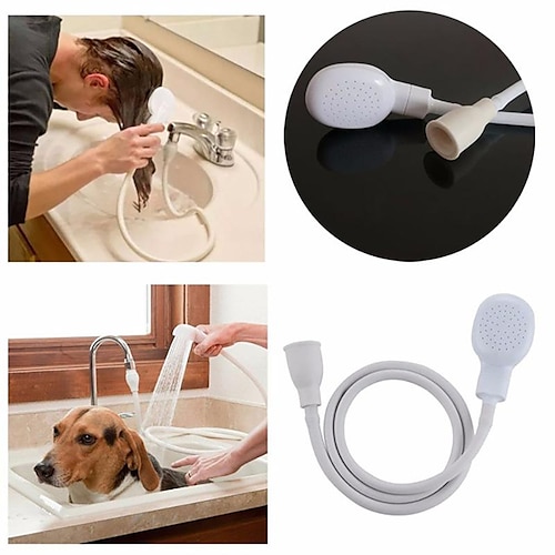 

Hair Dog Pet Shower Sprays Hose Bath Tub Sink Faucet Attachment Washing Bathroom Accessories