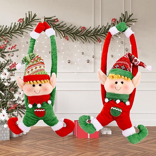 

Christmas Cartoon Elf Curtain Buckle Doll Curtain Buckle Christmas Tree Pendant Creative Door Hanging Home Decoration