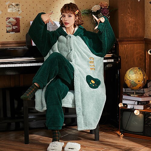 

Adults' Nightwear Wearable Blanket Hoodie With Pocket Duck Character Onesie Pajamas Flannel Cosplay For Men and Women Carnival Animal Sleepwear Cartoon Festival / Holiday Costumes / Pants / Pants