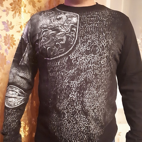 

Men's Plus Size T shirt Tee Big and Tall Graphic Crew Neck Long Sleeve Spring & Fall Basic Fashion Streetwear Comfortable Casual Sports Tops
