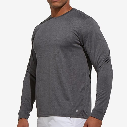 

Men's Workout Shirt Running Shirt Patchwork Long Sleeve Top Athletic Athleisure Winter Breathable Quick Dry Soft Running Jogging Training Sportswear Activewear Solid Colored Black Red Blue