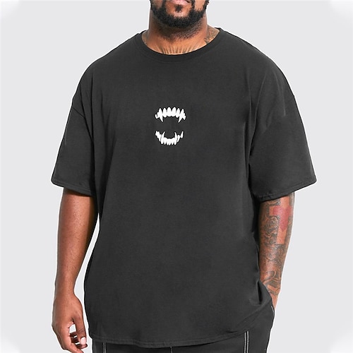 

Men's Plus Size T shirt Tee Big and Tall Graphic Crew Neck Short Sleeve Spring & Summer Basic Fashion Streetwear Comfortable Casual Sports Tops