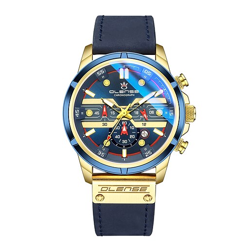 

Quartz Watch for Men Analog - Digital Quartz Luminous Vintage Casual Waterproof Calendar Alloy Genuine Leather Classic Theme / One Year