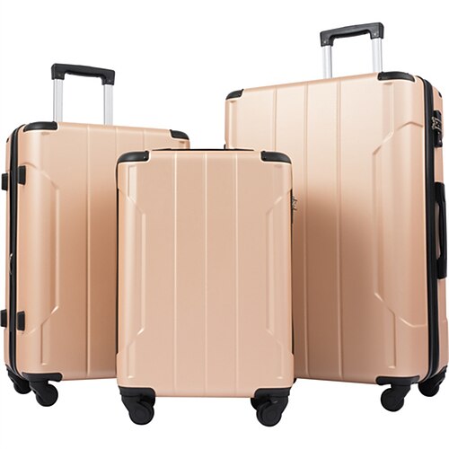 

Hardshell Luggage Sets 3 Pcs Spinner Suitcase with TSA Lock Lightweight 20''24''28''