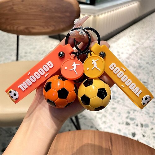 

Creative Color Football Key Chain Pendant Souvenir Fan Gift Bag Football Acrylic Keychain School Activity Key Ring Accessories