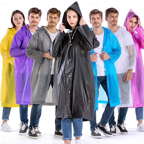 

impermeabili per adulti riutilizzabili - Confezione da 2 poncho antipioggia in eva giacche antipioggia impermeabili per uomo donna abbigliamento antipioggia in plastica