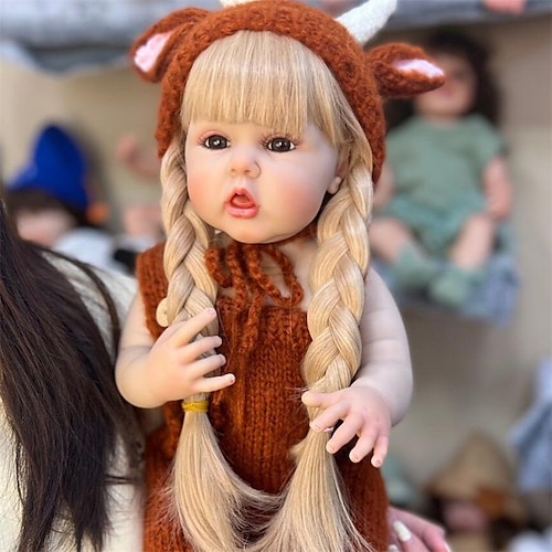 

22 inch 55CM Full Body Soft Silicone Vinyl Reborn Toddler Girl Doll Erin Lifelike Christmas Gifts for Children