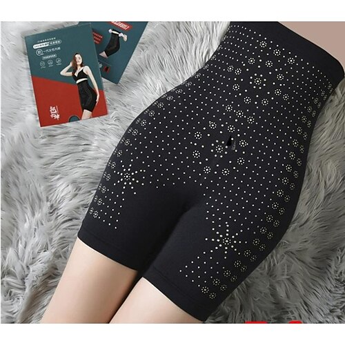 

Women's Shorts Seamless High Waist Print Undergarments Regular Spring, Fall, Winter, Summer Black color