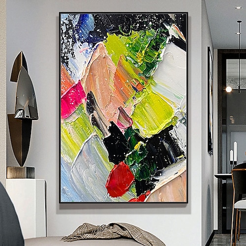 

Mintura Handmade Oil Paintings On Canvas Wall Art Decoration Modern Abstract Picture For Home Decor Rolled Frameless Unstretched Painting