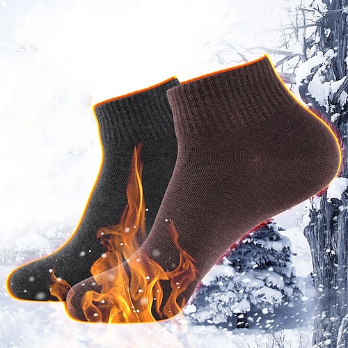 

5 Pairs Men's Women's Hiking Socks Ski Socks Heat Reflective Socks Winter Outdoor Thermal Windproof Warm Breathable Socks 2B25352-7 2B25352-6 2B25352-5 for Hunting Ski / Snowboard Fishing