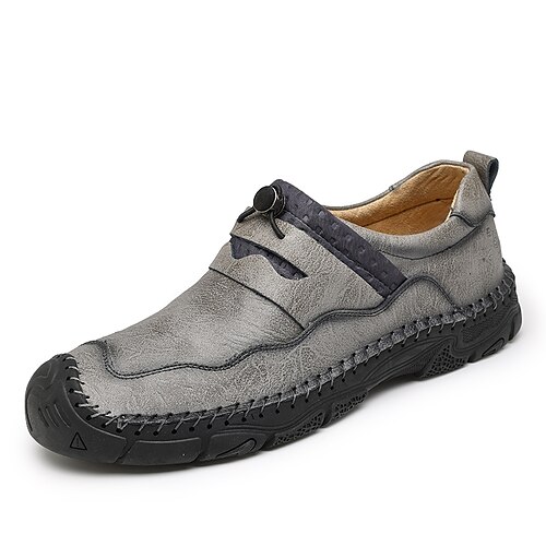 

Men's Loafers & Slip-Ons Casual Daily Microfiber Light Brown Black Gray Fall Spring