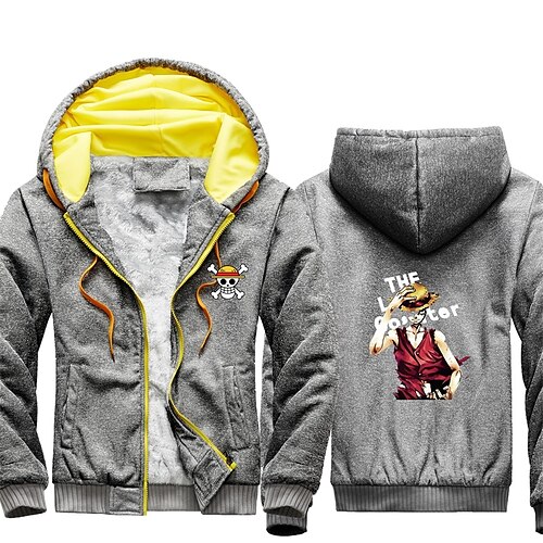 

One Piece Monkey D. Luffy Anime Tegneserie Manga Animé Graphic Ytterklær Til Herre Dame Unisex Voksne Varmstempling 100% Polyester Fritid / hverdag