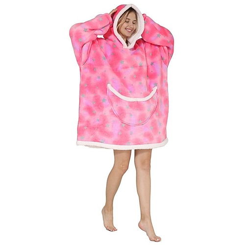 

Ovesized Wearable Blanket Hoodie, Sherpa Fleece Blanket for Women Men Flannel Sherpa Soft Warm Cozy Blanket Jacket Sweater Gift for Adult Teens One Size