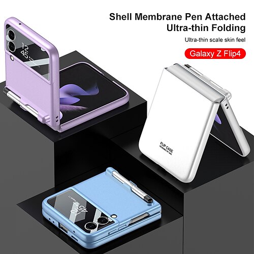 

Phone Case For Samsung Galaxy Flip Z Flip 4 Portable Dustproof Solid Colored TPU