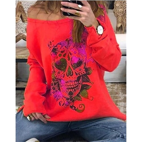 

Skull Masquerade Ugly Christmas Sweater / Sweatshirt Women's Christmas Christmas Carnival Masquerade Adults Party Christmas Polyester Top