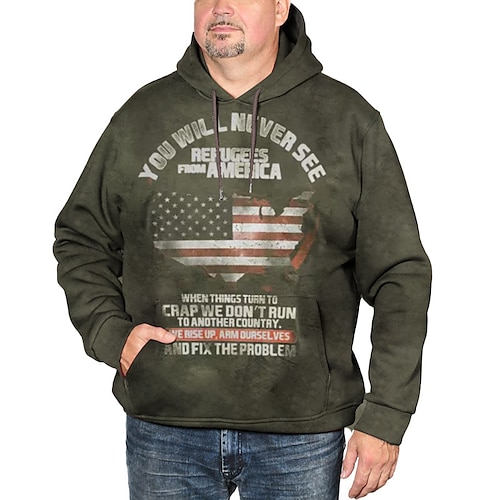 

Men's Plus Size Hoodie Big and Tall Graphic Prints Hooded Long Sleeve Spring Fall Basic Designer Casual Big and Tall Daily Sports Tops