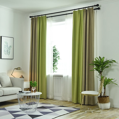 

One Panel Modern Simple Style Vertical Stripe Splicing Curtain Living Room Bedroom Dining Room Children's Room Thermal Insulation Curtain