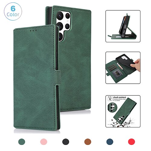 

Phone Case For Samsung Galaxy Wallet Card A73 A53 A33 A13 S22 Ultra Plus S21 FE S20 A72 A52 A42 Note 20 Ultra S10 S10 Plus S10 Lite Note 10 Note 10 Plus Wallet Full Body Protective Card Holder Slots