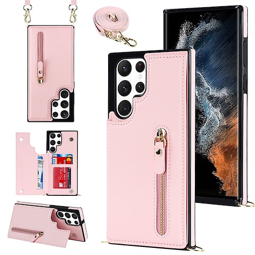 

Handy Hülle Handyhüllen Für Samsung Galaxy Klassische Serie S22 Ultra Plus S21 FE S20 A72 A52 A42 Note 20 Ultra A71 Shutzrahmen Ganzkörperschutz Staubdicht Einfarbig PU-Leder