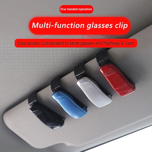 

4 pcs Universal Car Auto Sun Visor Glasses Box Sunglasses Clip Card Ticket Holder Fastener Pen Case Eyeglasses Accessories