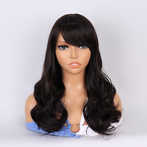 

Synthetic Wig Cosplay The Little Mermaid Deep Curly Bouncy Curl Side Part Middle Part Wig 20 inch Dark Auburn#33 Medium Brown Synthetic Hair 20 inch Women's Party Elastic Exquisite Light Brown Dark
