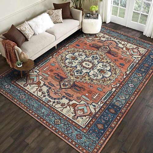 

Floor Mat Persian Carpet Retro Nordic Ethnic Style Living Room Bedroom Coffee Table Carpet Home